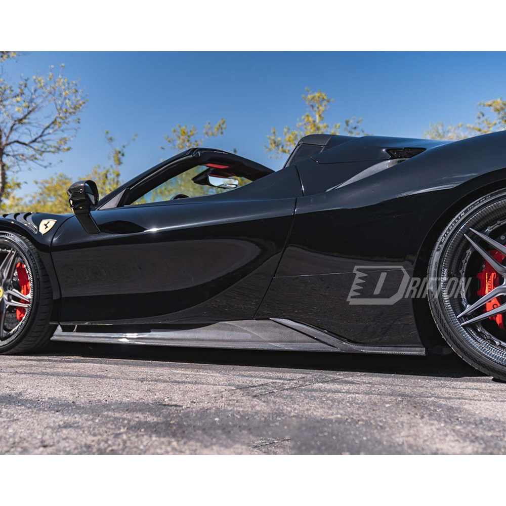 Novitec Style Dry Carbon Fiber Side Skirts For Ferrari SF90 Stradale & Spider