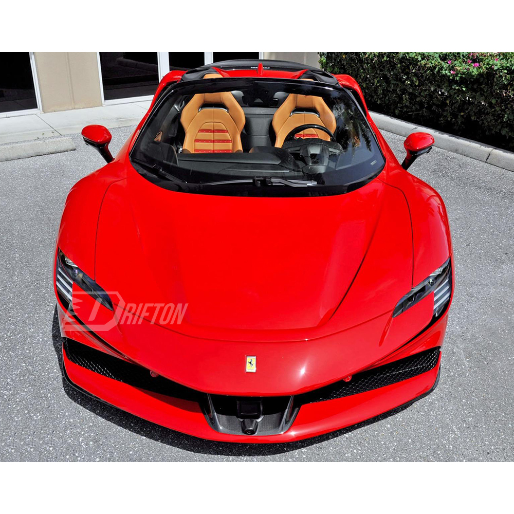 OEM ACC Style Dry Carbon Fiber Lower Front Middle Air Intake For Ferrari SF90