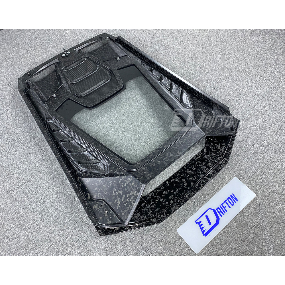 Tecnica Style Dry Forged Carbon Fiber Rear Engine Cover For Lamborghini Huracan LP610 & LP580 & EVO & Tecnica 2014-2025