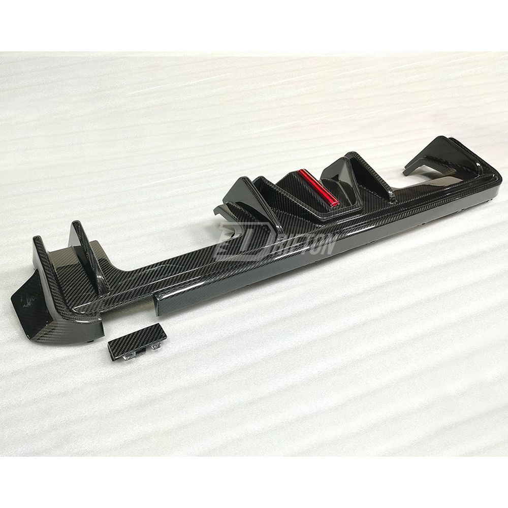 3D Brakelight Style Dry Carbon Fiber Rear Diffuser For BMW G80 G81 M3 G82 G83 M4 2020-2024