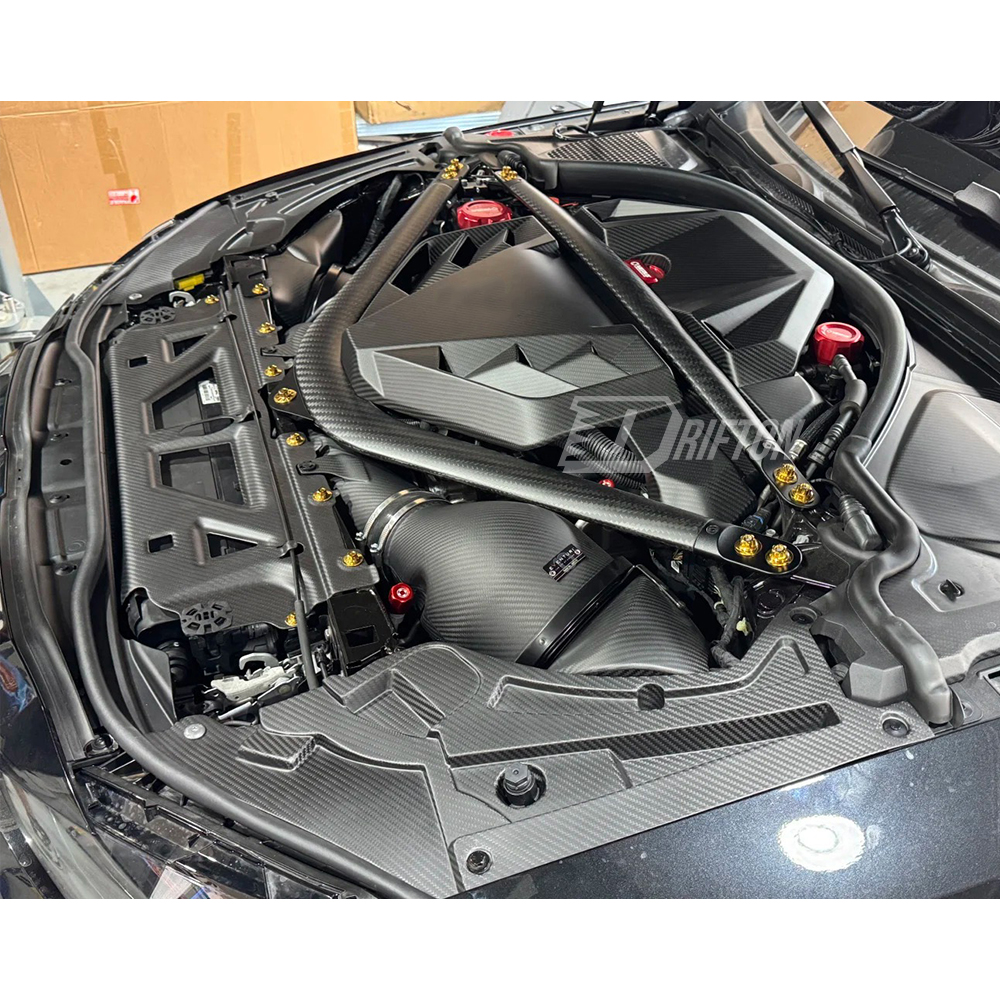 Dry Carbon Fiber Engine Bay Headlights Panels Cover For BMW G80 G81 M3 G82 G83 M4 2020-2024