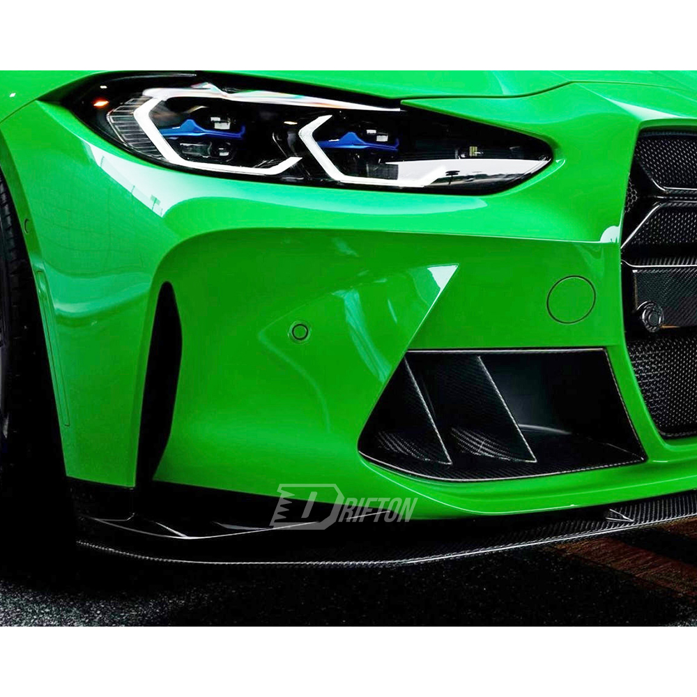 R44 MHC Style Dry Carbon Fiber Front Bumper Air Vents Ducts Scoops For BMW G80 G81 M3 G82 G83 M4 2020-2024