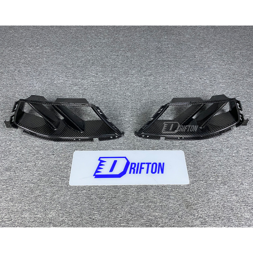 R44 MHC Style Dry Carbon Fiber Front Bumper Air Vents Ducts Scoops For BMW G80 G81 M3 G82 G83 M4 2020-2024