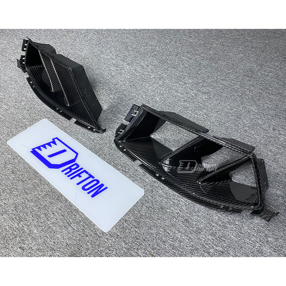 R44 MHC Style Dry Carbon Fiber Front Bumper Air Vents Ducts Scoops For BMW G80 G81 M3 G82 G83 M4 2020-2024