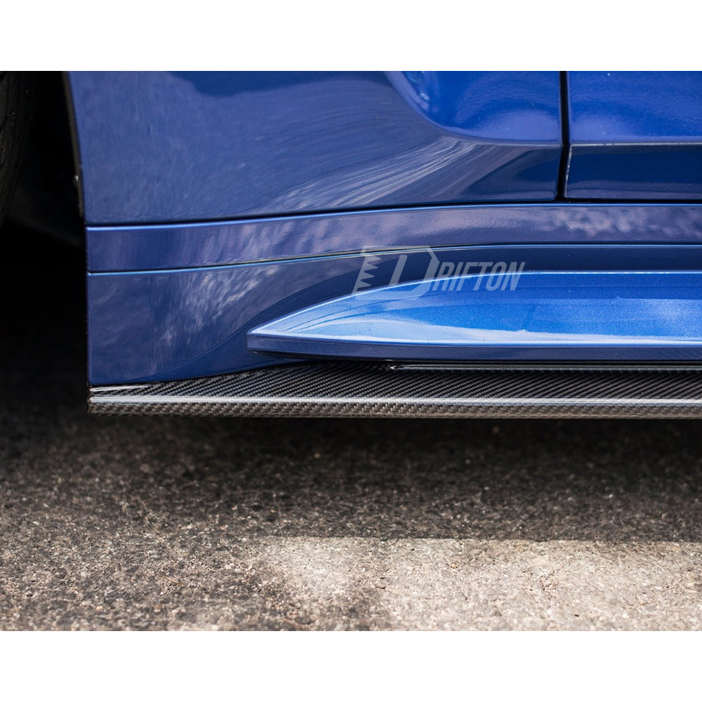 R44 MHC Style Dry Carbon Fiber Side Skirt Underboard Extensions For BMW G80 G81 M3 2020-2024