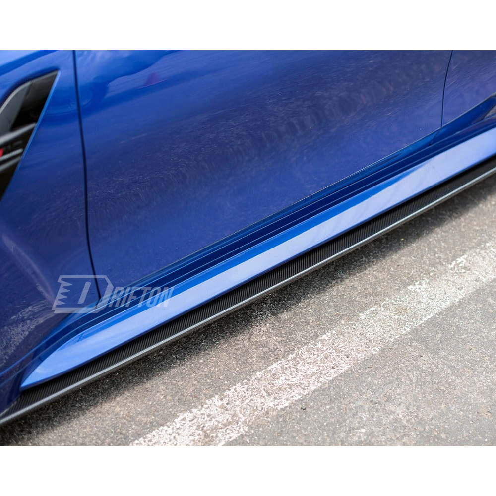 R44 MHC Style Dry Carbon Fiber Side Skirt Underboard Extensions For BMW G80 G81 M3 2020-2024