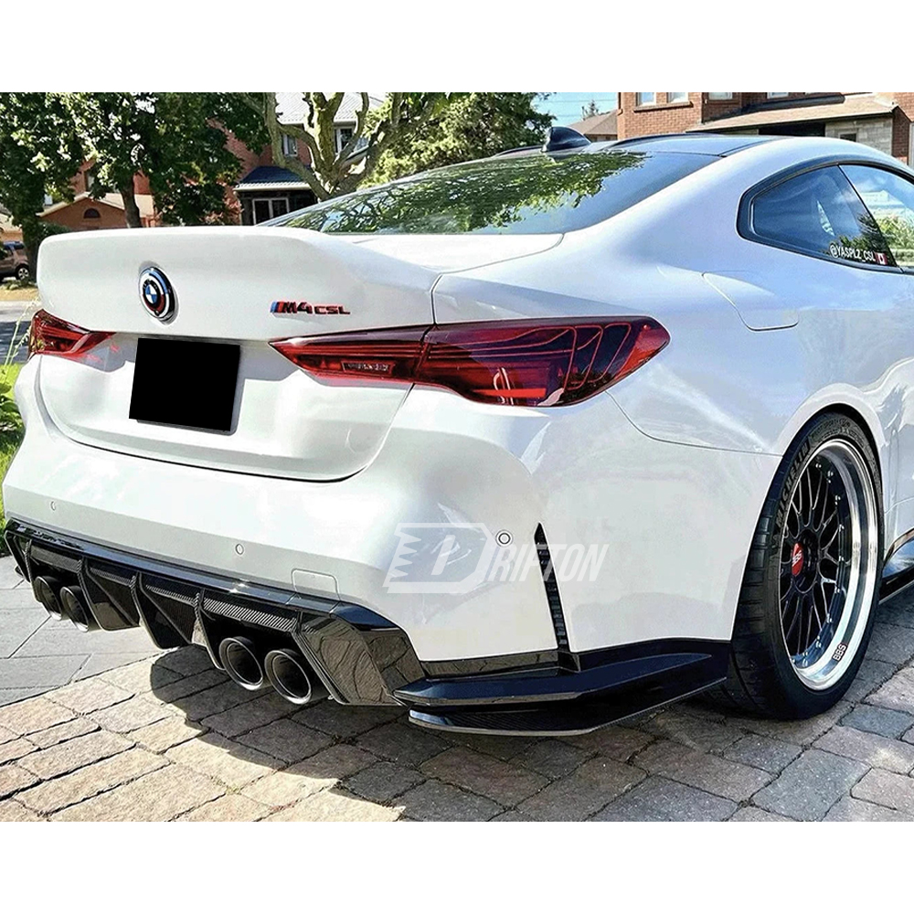 R44 Style Dry Carbon Fiber Rear Spats Splitters For BMW G80 G81 M3 G82 G83 M4 2020-2024