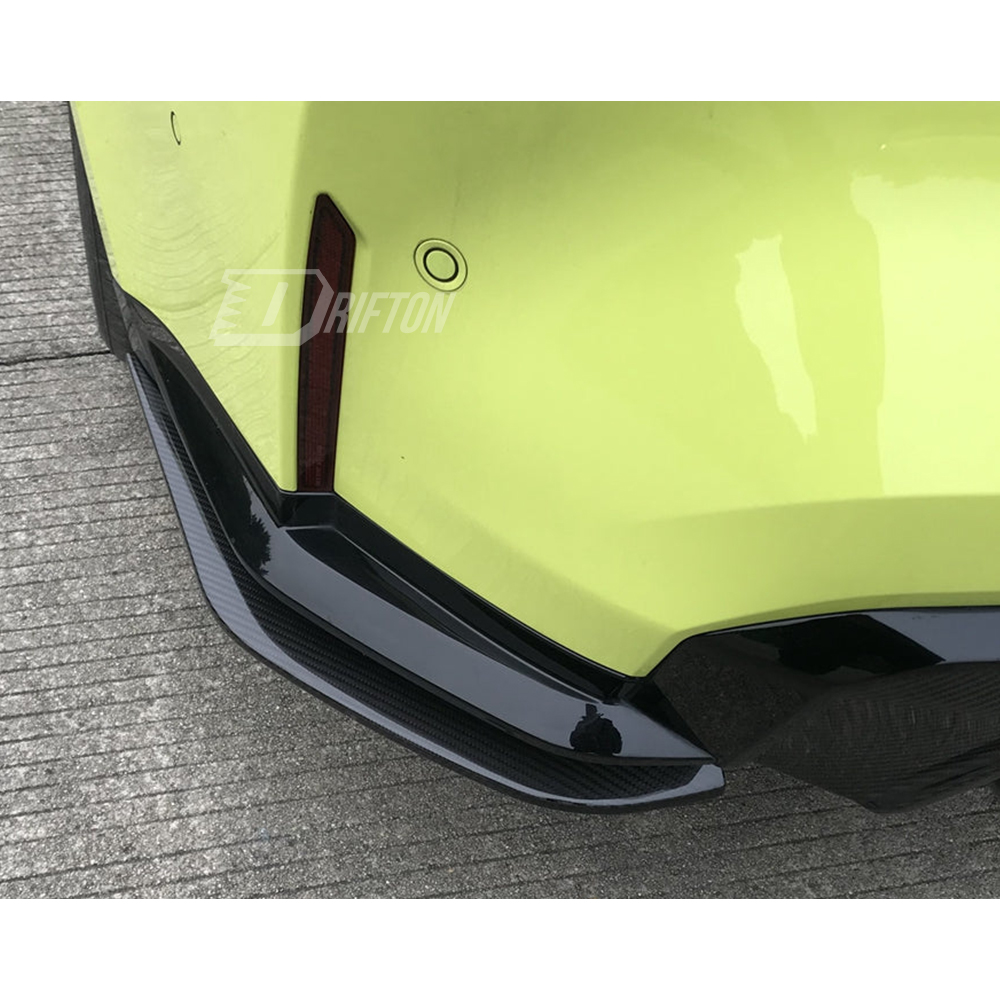 R44 Style Dry Carbon Fiber Rear Spats Splitters For BMW G80 G81 M3 G82 G83 M4 2020-2024