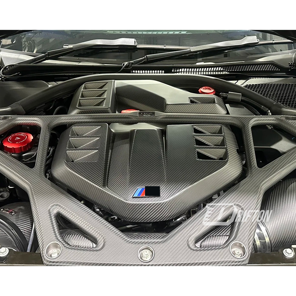 S58 Eventuri Style Dry Carbon Fiber Engine Bay Cover For BMW G80 G81 M3 G82 G83 M4 2020-2024