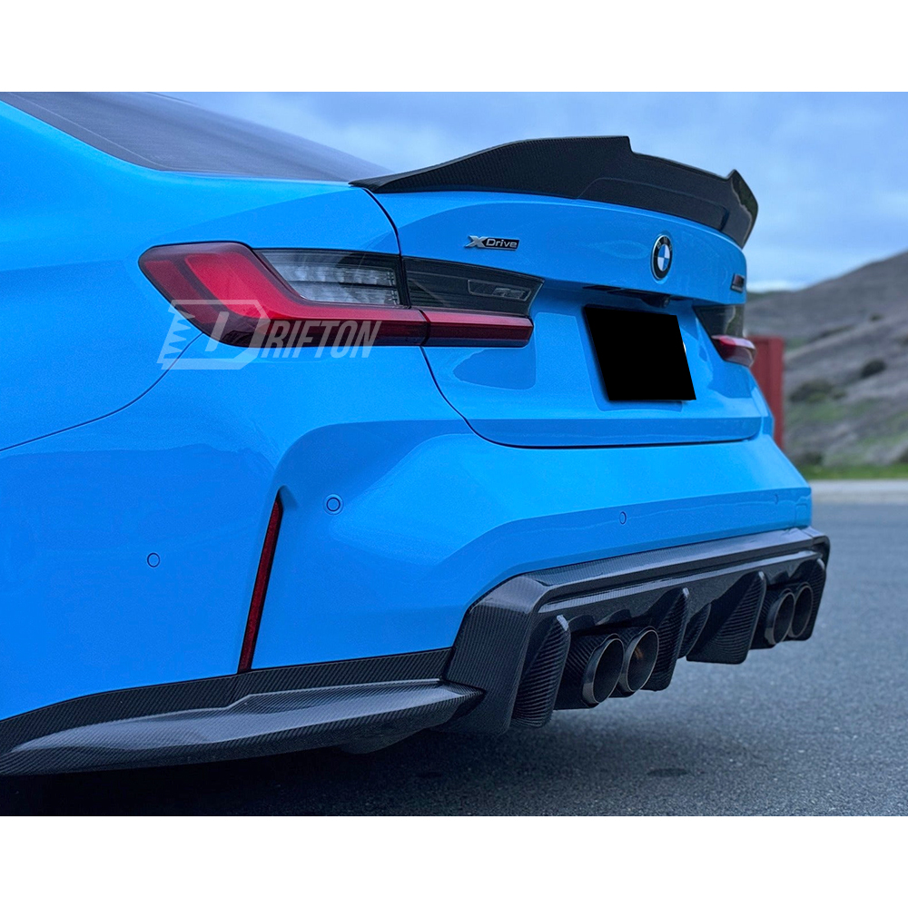 3D Style Dry Carbon Fiber Rear Diffuser For BMW G80 G81 M3 G82 G83 M4 2020-2024