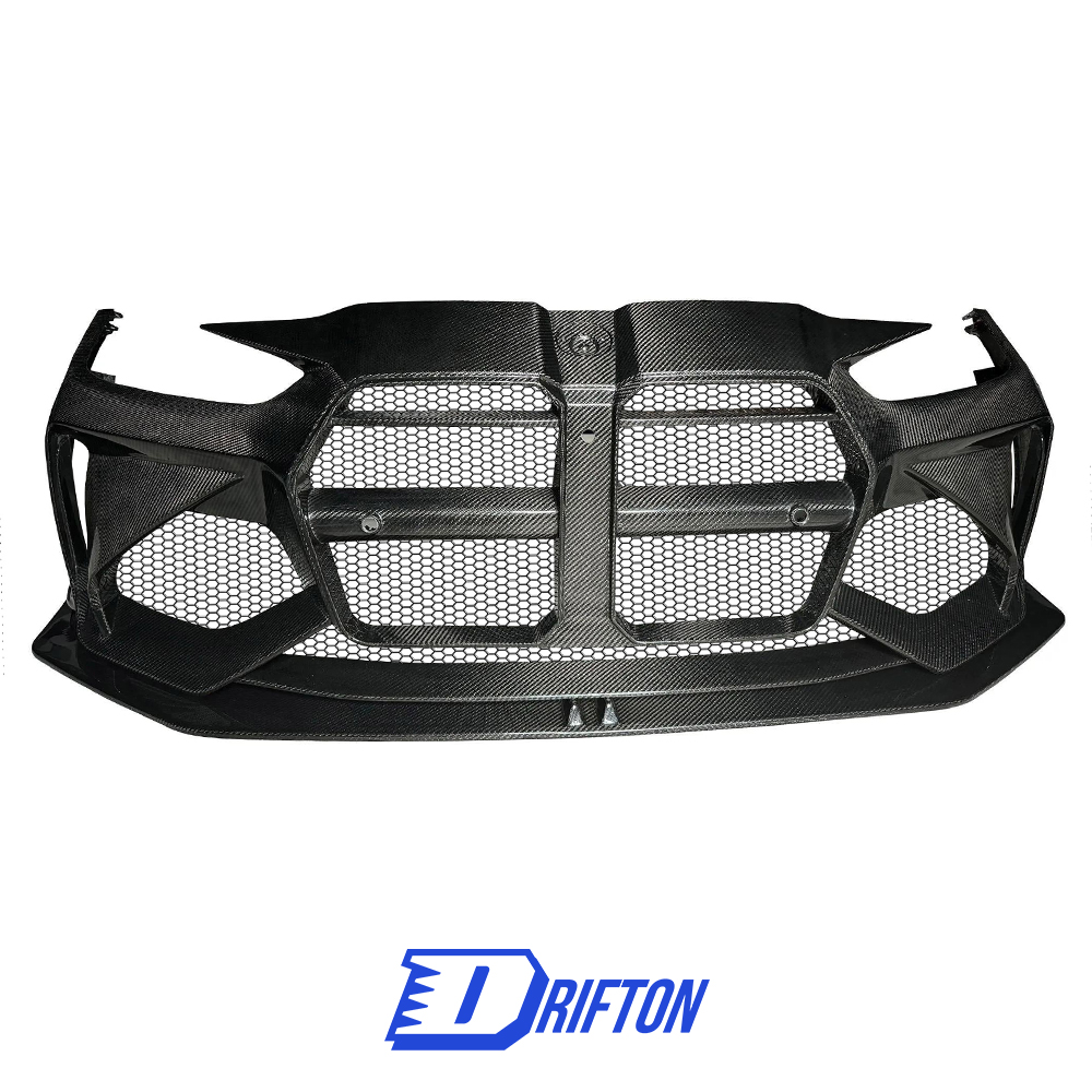 Adro V1 Style Dry Carbon Fiber Front Bumper For BMW G80 G81 M3 G82 G83 M4 2020-2024
