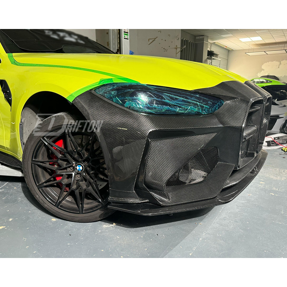 Adro V1 Style Dry Carbon Fiber Front Bumper For BMW G80 G81 M3 G82 G83 M4 2020-2024