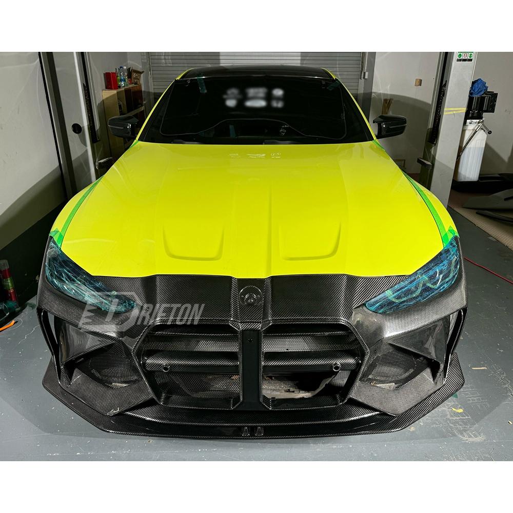 Adro V1 Style Dry Carbon Fiber Front Bumper For BMW G80 G81 M3 G82 G83 M4 2020-2024