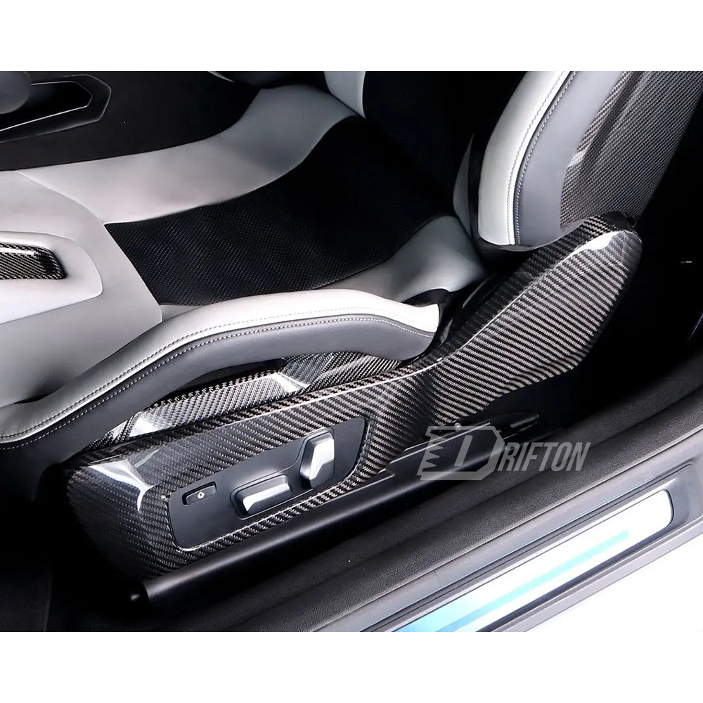 Dry Carbon Fiber Interiors Kits Seat Side Frame Panels Cover For BMW G80 G81 M3 G82 G83 M4 2020-2024