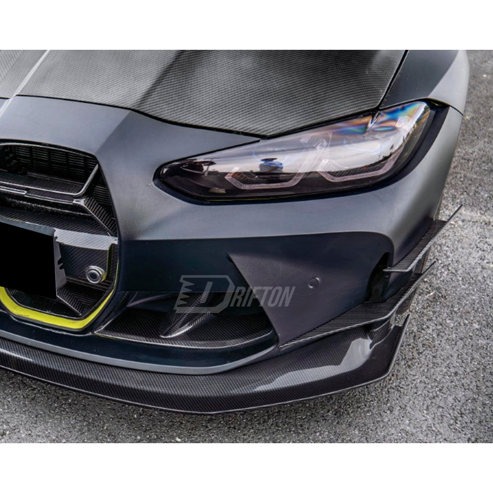 CMST V2 Style Dry Carbon Fiber Front Canards For BMW G80 G81 M3 G82 G83 M4 2020-2024