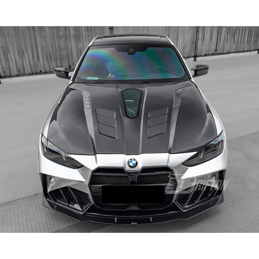 CMST V4 Style Carbon Fiber Engine Hood Bonnet For BMW G80 G81 M3 G82 G83 M4 2020-2024