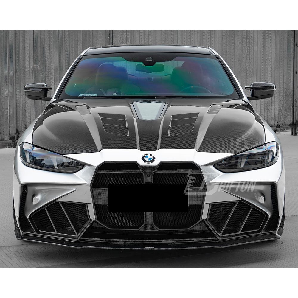 CMST V4 Style Carbon Fiber Engine Hood Bonnet For BMW G80 G81 M3 G82 G83 M4 2020-2024