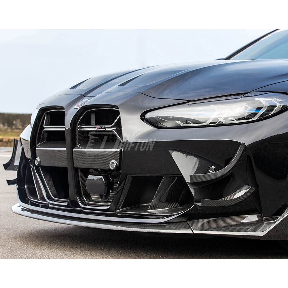 GT4 Style Dry Carbon Fiber Front Canards For BMW G80 G81 M3 G82 G83 M4 2020-2024