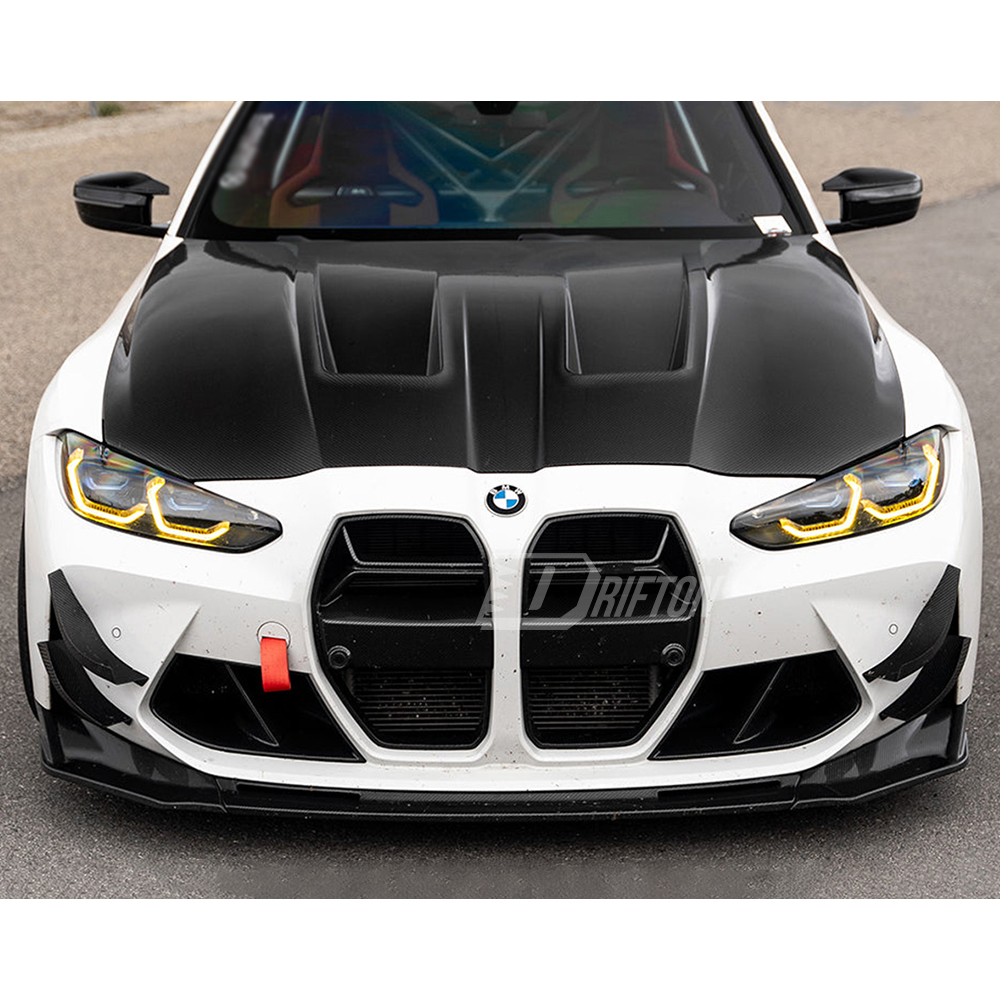 GT4 Style Dry Carbon Fiber Front Canards For BMW G80 G81 M3 G82 G83 M4 2020-2024