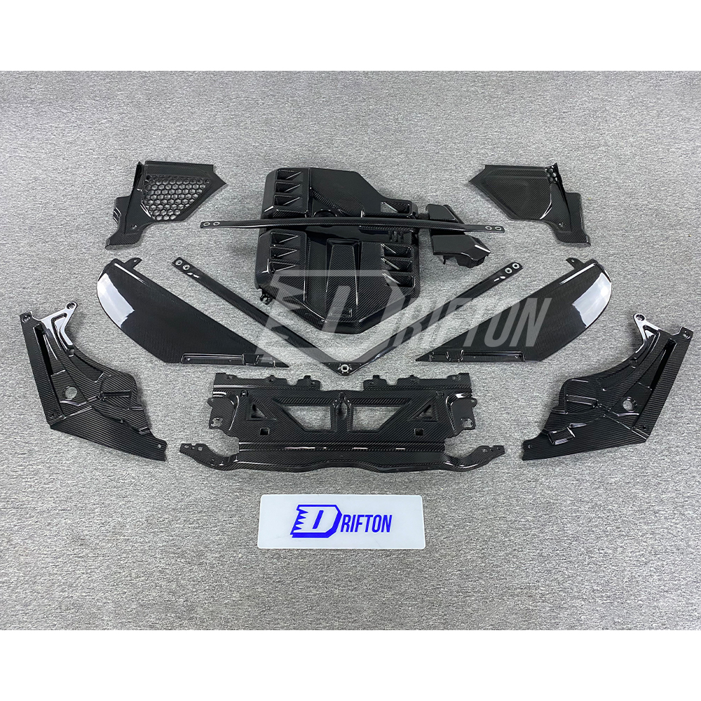 S58 Dry Carbon Fiber Engine Bay Upgrade Full Set For BMW G80 G81 M3 G82 G83 M4 2020-2024