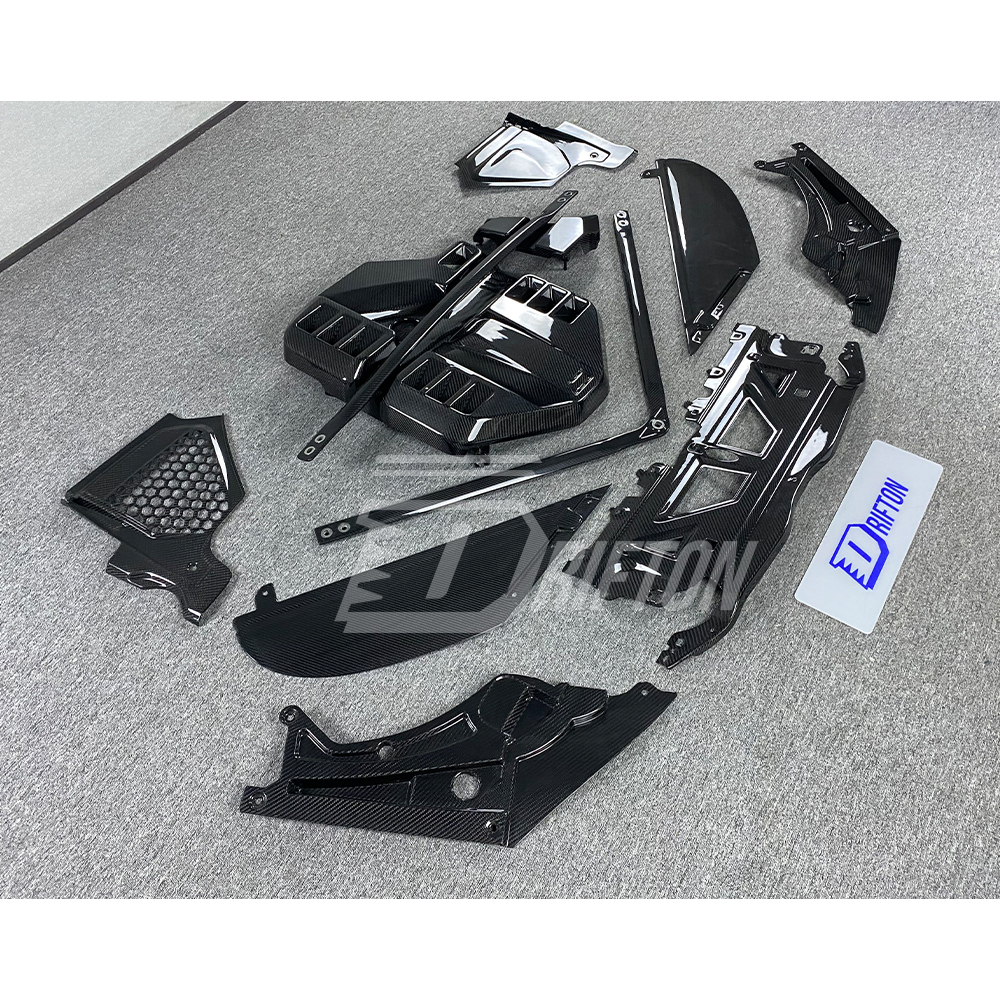 S58 Dry Carbon Fiber Engine Bay Upgrade Full Set For BMW G80 G81 M3 G82 G83 M4 2020-2024