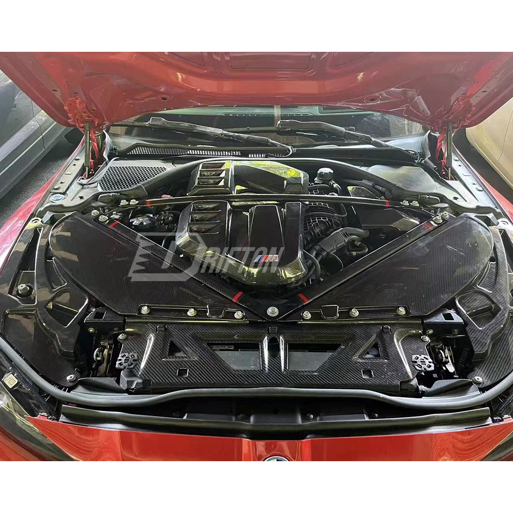 Dry Carbon Fiber Engine Bay Headlights Panels Cover For BMW G87 M2 2023-2027