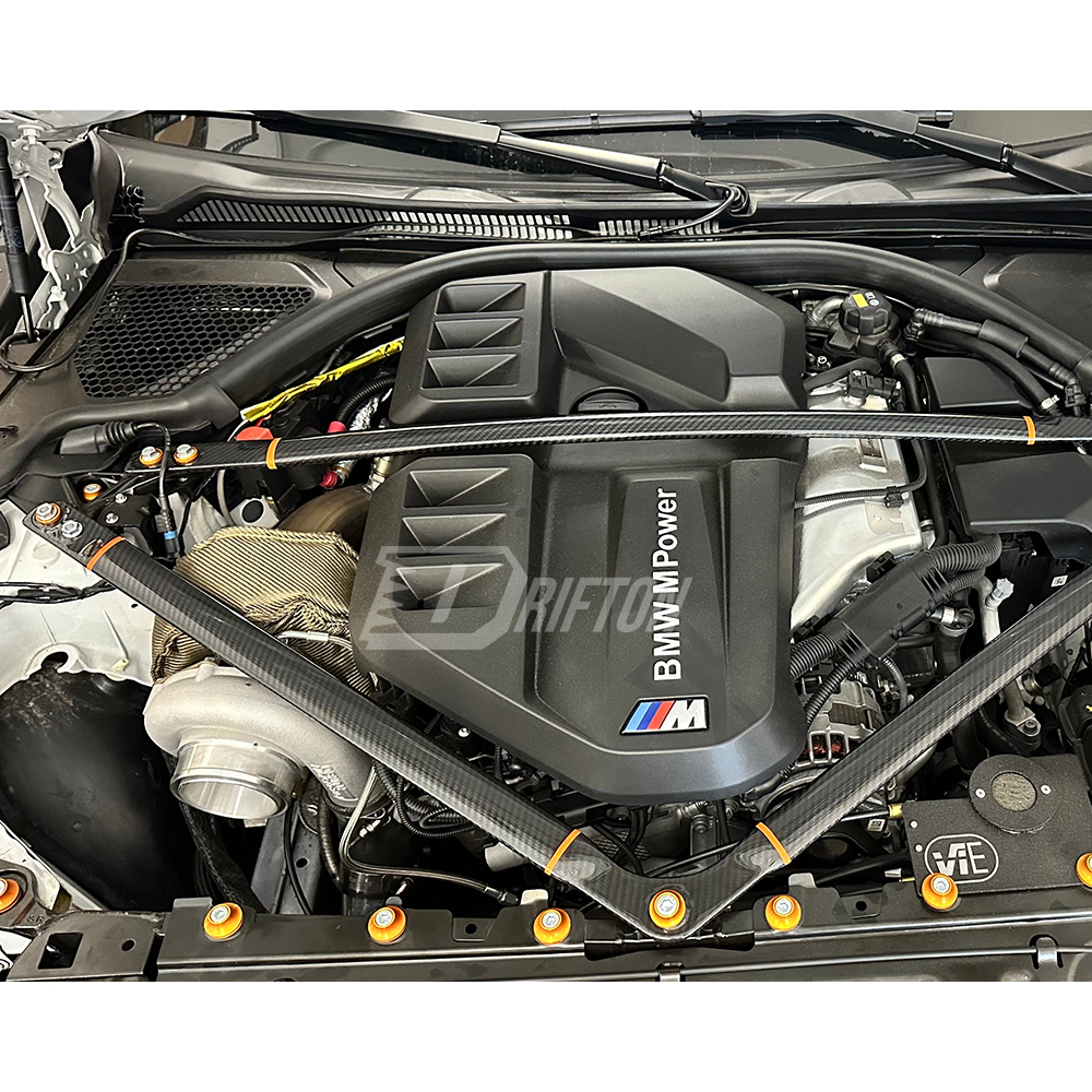 Dry Carbon Fiber Engine Bay Strut Bar Brace Set For BMW G87 M2 2023-2027