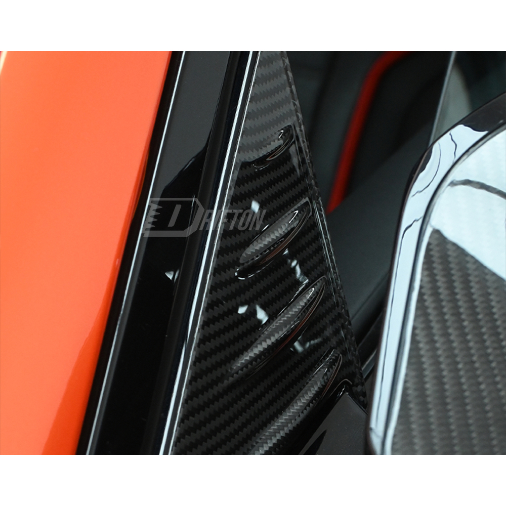 Dry Carbon Fiber A Pillar Triangle Windows Cover For BMW G87 M2 2023-2027