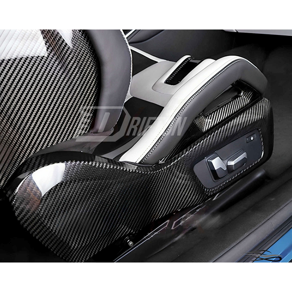 Dry Carbon Fiber Interiors Kits Seat Side Frame Panels Cover For BMW G87 M2 2023-2027