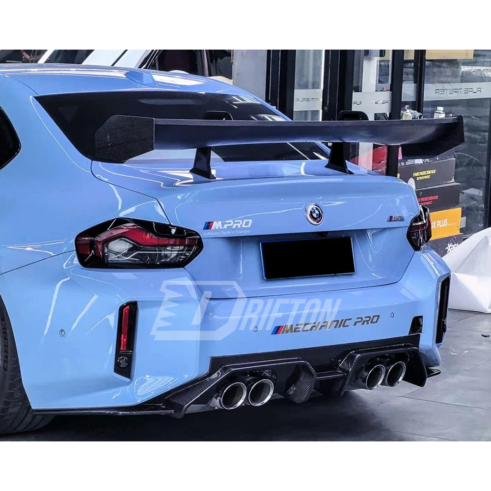 GT PRO Style Dry Carbon Fiber Rear Spoiler GT Wing For BMW G87 M2 2023-2027