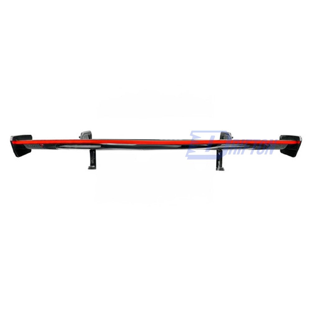 LED Bar Swan Neck Style Dry Carbon Fiber Rear Spoiler GT Wing For BMW G87 M2 2023-2027