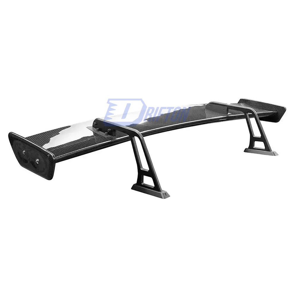 LED Bar Swan Neck Style Dry Carbon Fiber Rear Spoiler GT Wing For BMW G87 M2 2023-2027