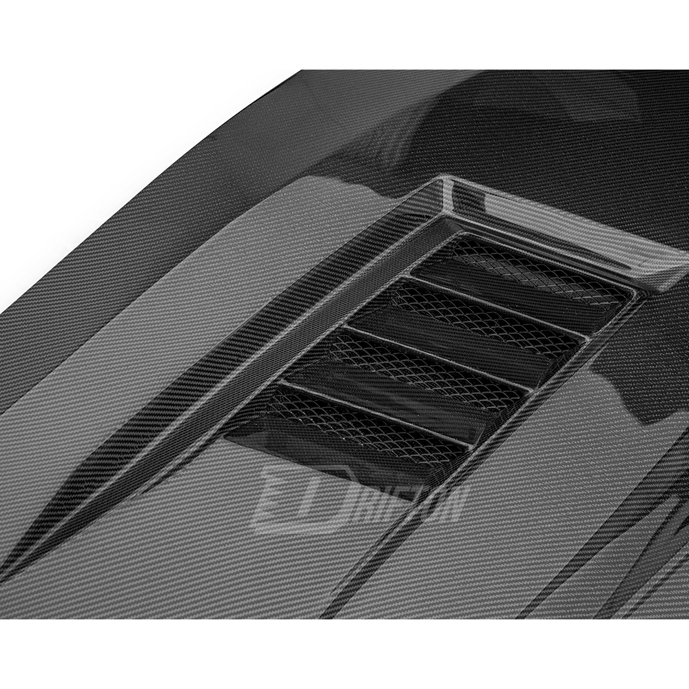 CMST Style Carbon Fiber Hood Bonnet For Ford Mustang Gen7 S650 2024-On