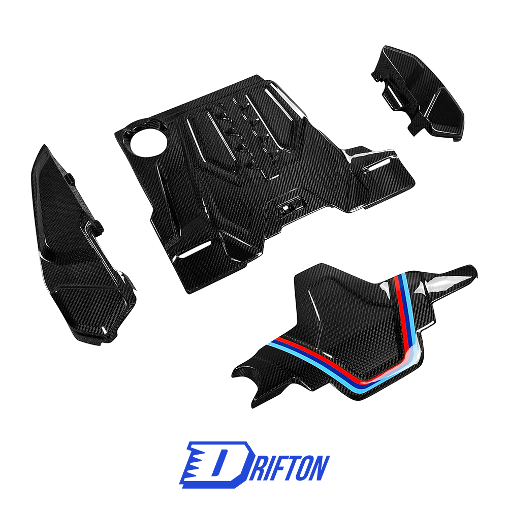 S63 V8 Dry Carbon Fiber Engine Bay Cover For BMW F90 M5 2017-2023