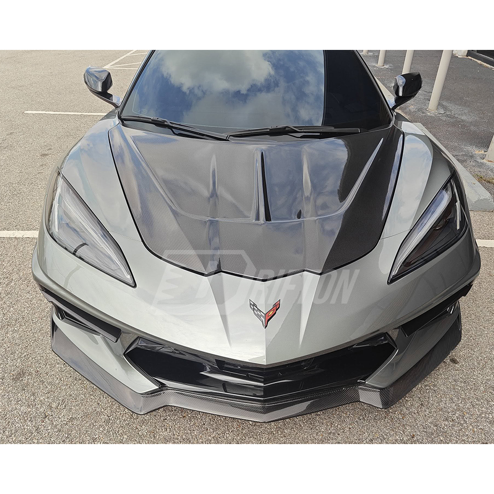 5VM Style Carbon Fiber Front Lip For Chevrolet Corvette C8 Stingray Z51 2020-2026