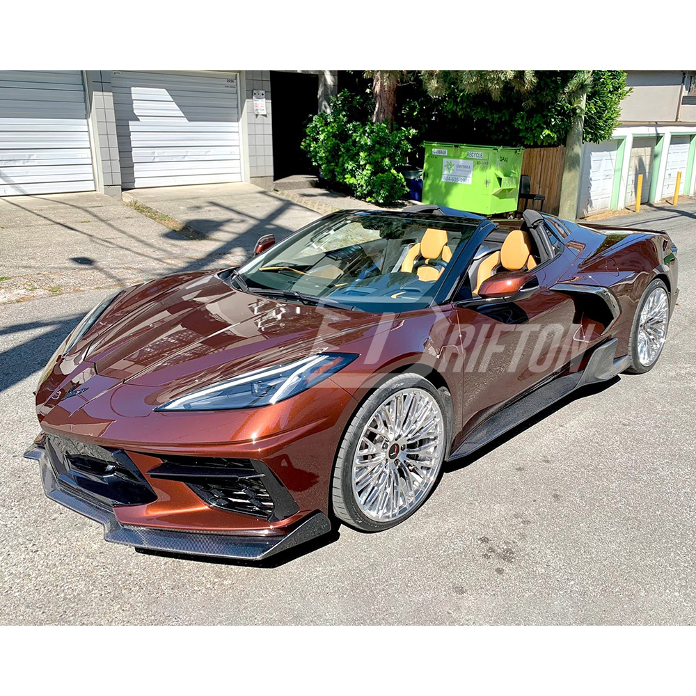 5VM Style Carbon Fiber Front Lip For Chevrolet Corvette C8 Stingray Z51 2020-2026