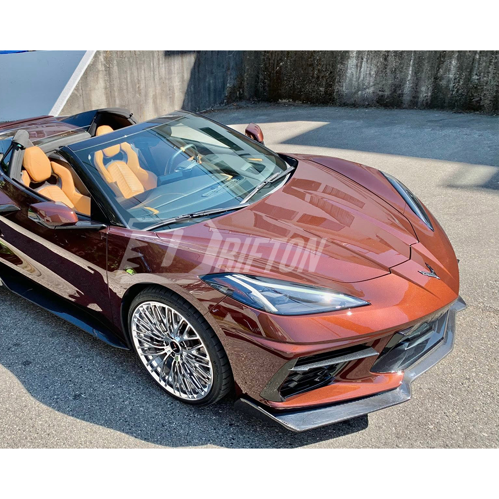 5VM Style Carbon Fiber Front Lip For Chevrolet Corvette C8 Stingray Z51 2020-2026