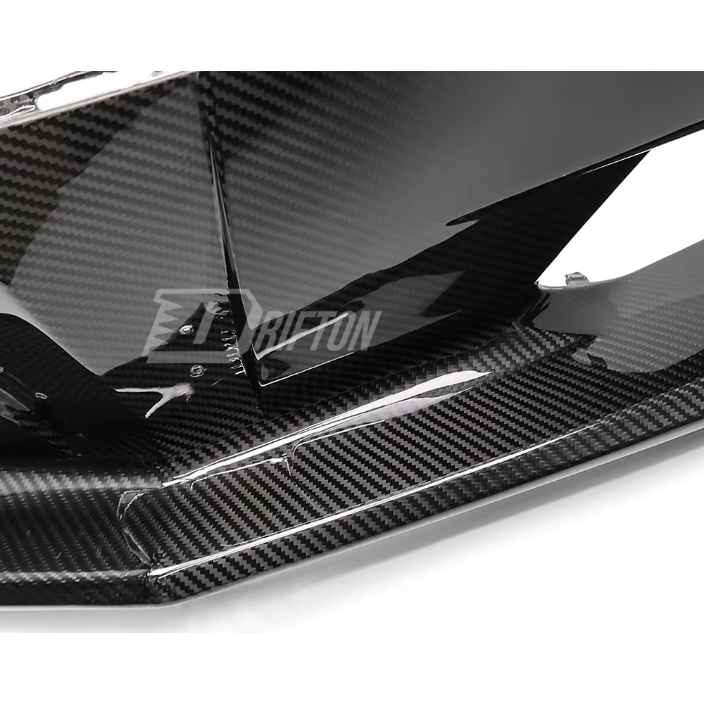 Dry Carbon Fiber Front Bumper Center Trim For Chevrolet Corvette C8 Stingray Z51 2020-2026