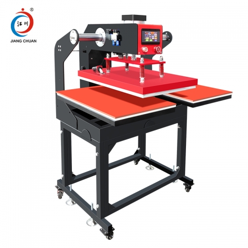 Fully automatic pneumatic dual station hot stamping machine (can be fitted into clothes) JC-7C-1