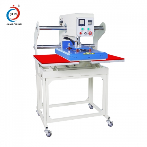 Fully automatic pneumatic dual station hot stamping machine (the workbench can thread clothes) Jc-7C-1