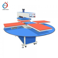Automatic hydraulic four working position heat press machine JC-25-2 (Elevated bottom plate)