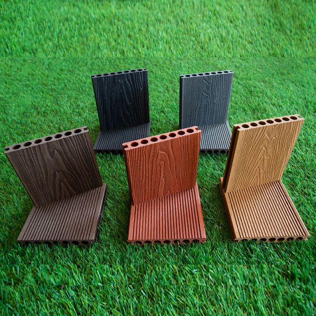 3D Wood Grain Embossed WPC Outdoor Garden Decking Wood Plastic Composite Easy Install Decking