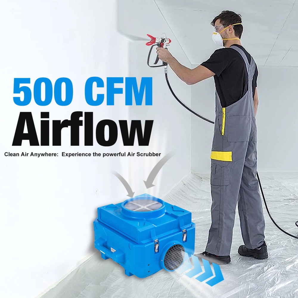 Air Scrubber used during indoor painting