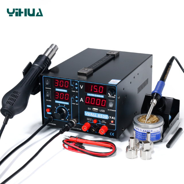 YIHUA-853DA/853D Series/853D+/853DUSB series Soldering Rework Station with Power Supply