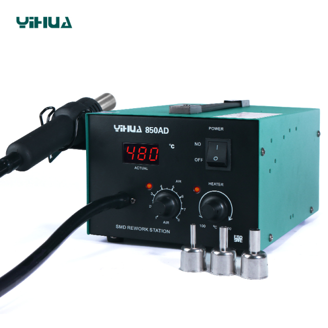 YIHUA 850/850AD SMD laptop hot air gun for repair cellphone machine bga rework station