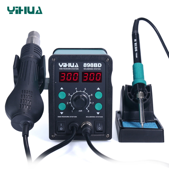 YIHUA-898BD/898BD+ 2 in1 heat gun rework station hot air and soldering station