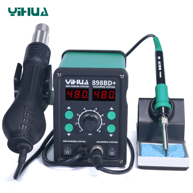 YIHUA-898BD/898BD+ 2 in1 heat gun rework station hot air and soldering station