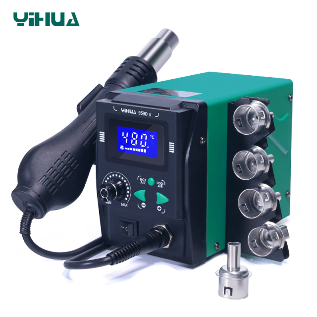 YIHUA-959D/959D-I/959D-II Nozzles Storage Install Disassemble Easily Hot Air Gun Desoldering SMD Rework Soldering Station