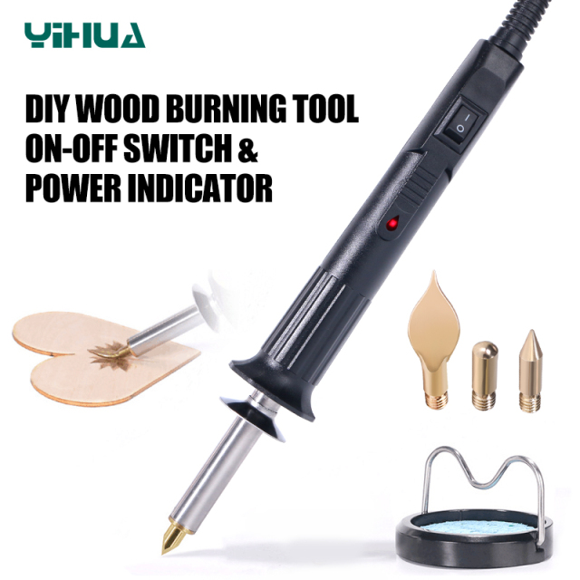 YIHUA 930-III Pyrography pen set soldering Burner tools Wood Burning Tools Kit