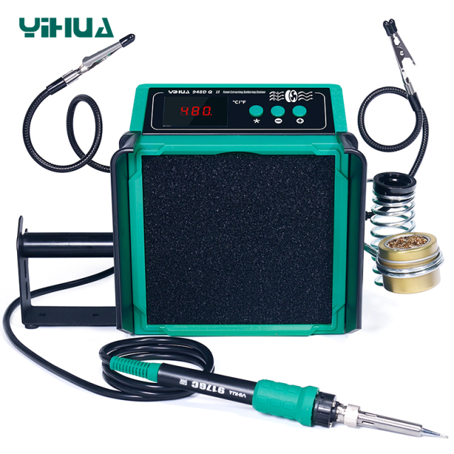 YIHUA 948DQ-II Digital Display Multiple Functions Smoke Vacuum Absorb Soldering Iron Fume Extracting Soldering Station